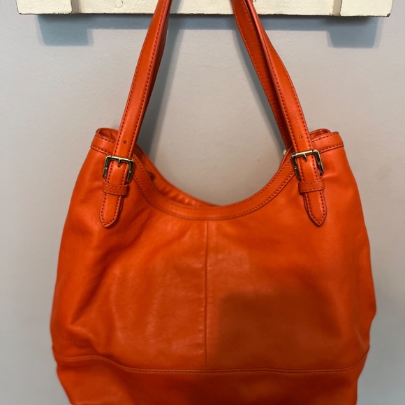 Like New Orange Tory Burch Orange Bag Purse - Picture 6 of 6